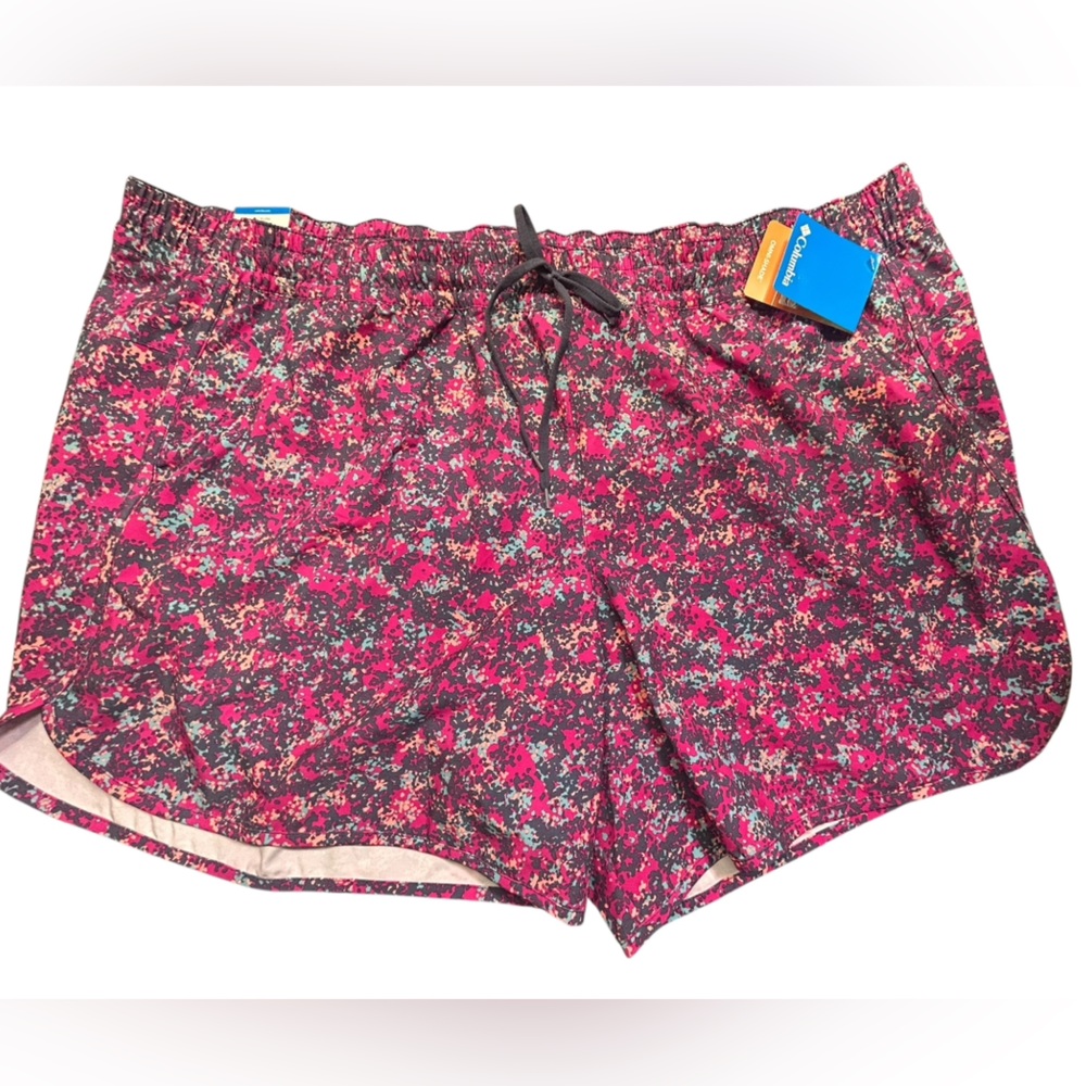 COLUMBIA women’s 3X bogota bay stretch printed swim trunks shorts 6” inseam NWT - Picture 2 of 11